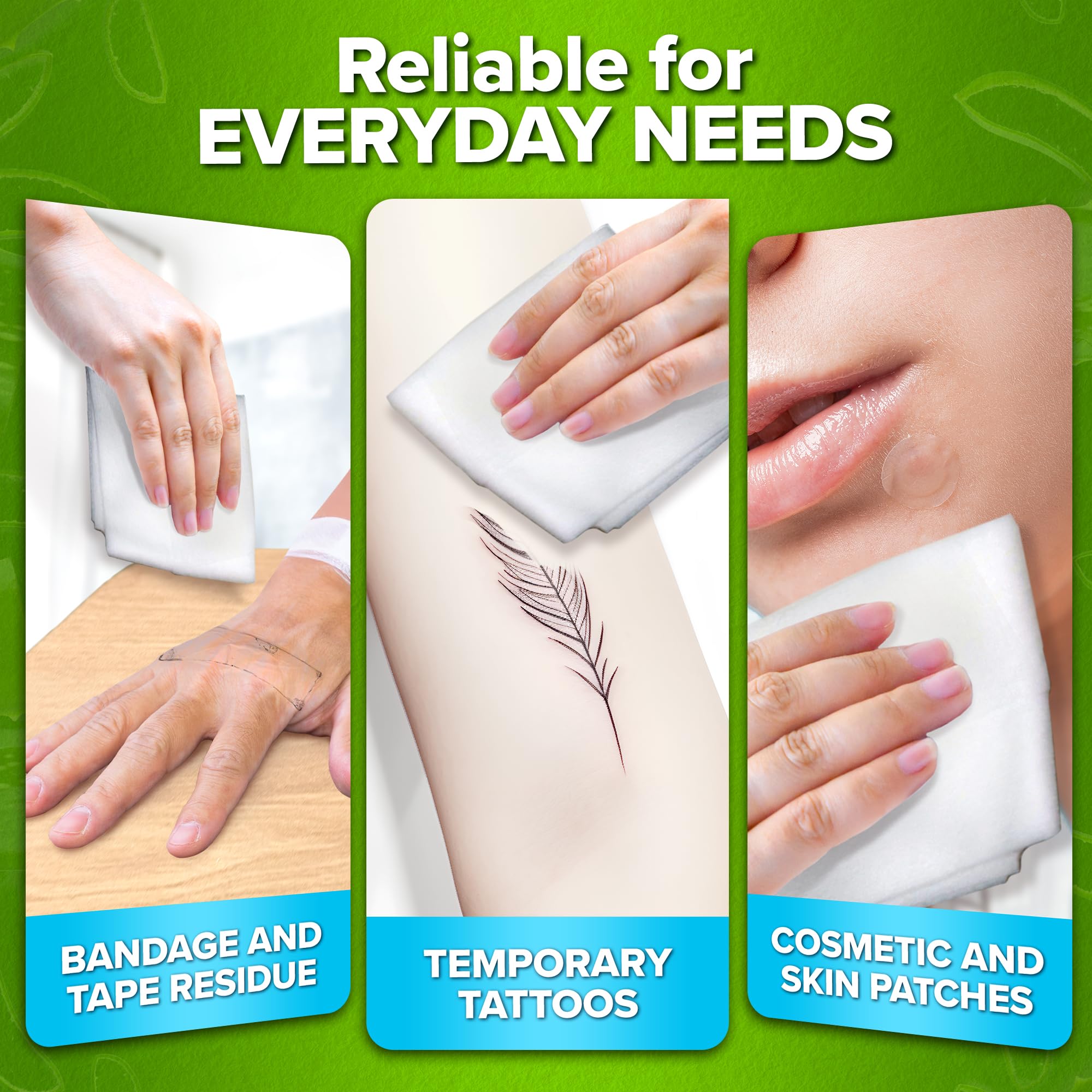 JJ CARE 50gsm thick wipe cushions the skin while removing adhesives.