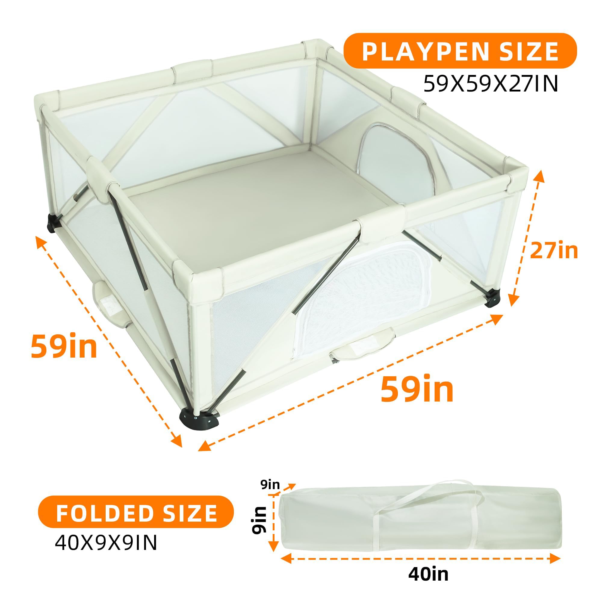 JJKAKA indoor outdoor playpen suits many spaces and activities.