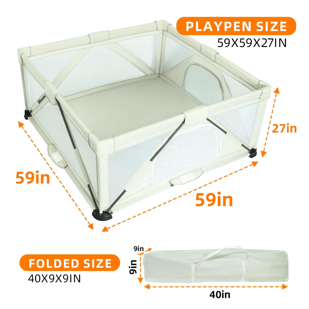 JJKAKA indoor outdoor playpen suits many spaces and activities.