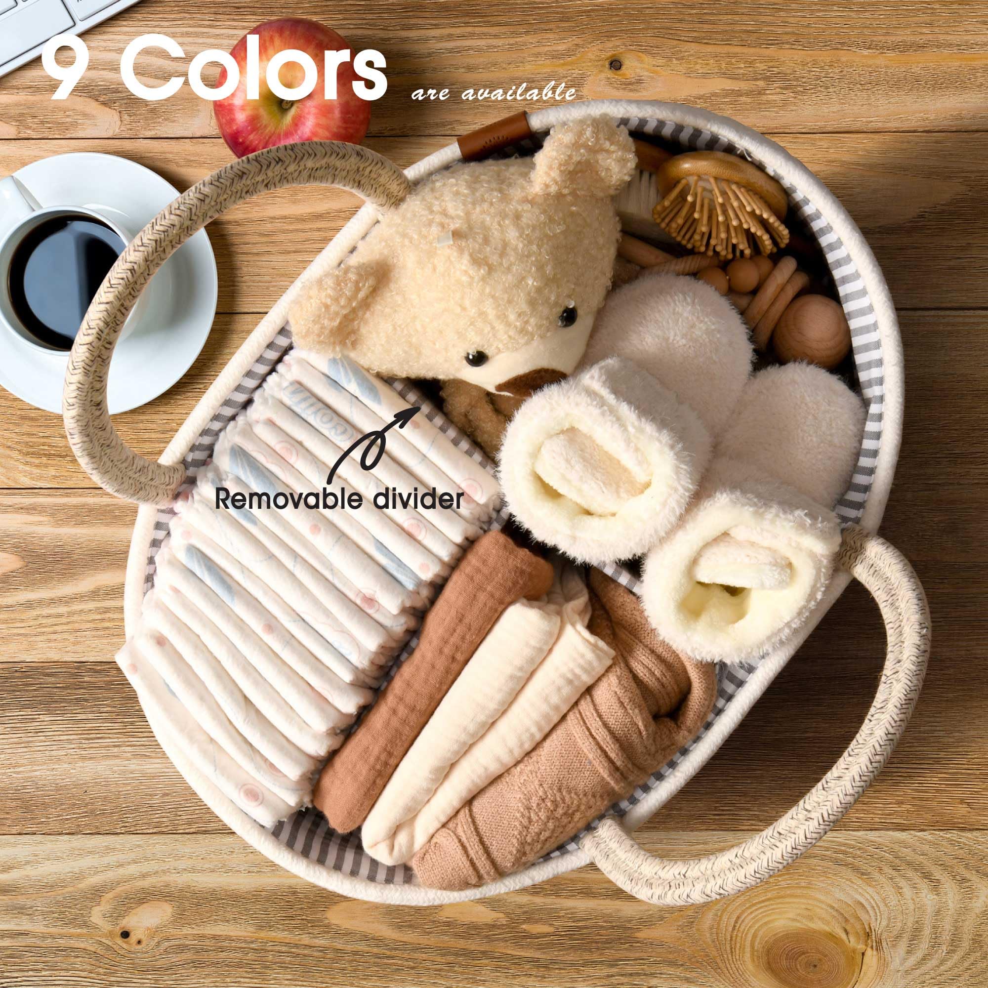 JJOO durable handles make carrying the changing basket easy.