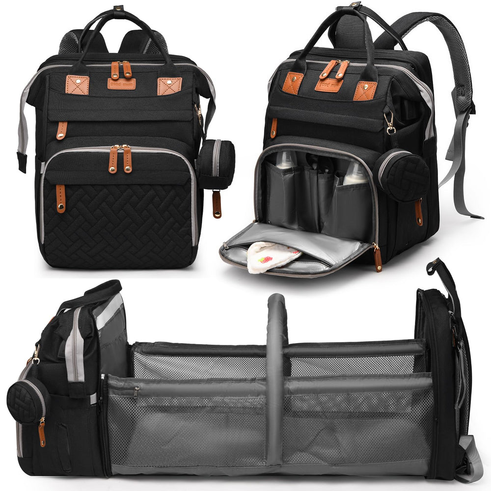 JKJRJJ diaper bag backpack with changing station, a practical travel companion for families.