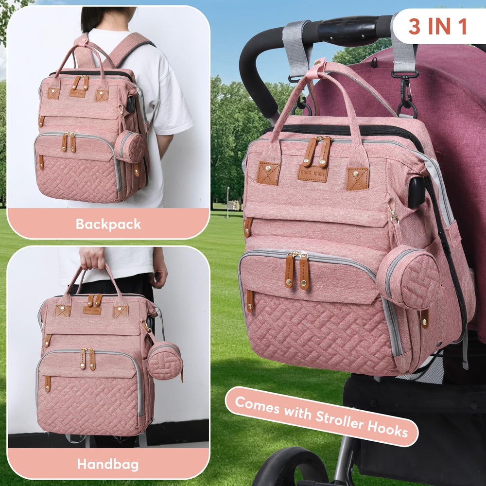 JKJRJJ diaper bag removable toy arch keeps baby entertained