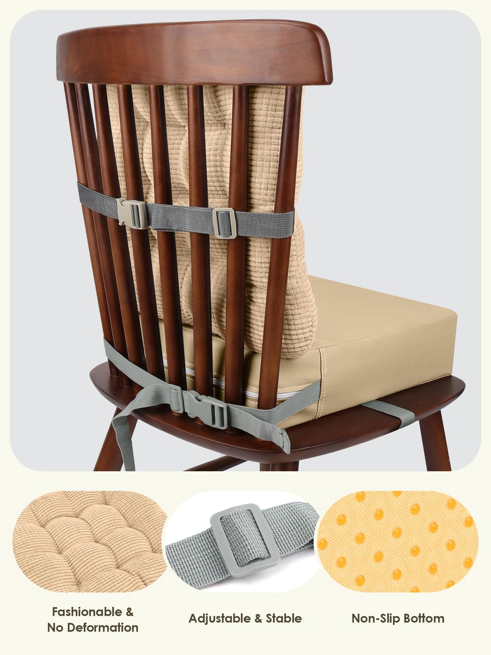 JLGCUF booster seat is lightweight and easy to carry to restaurants.