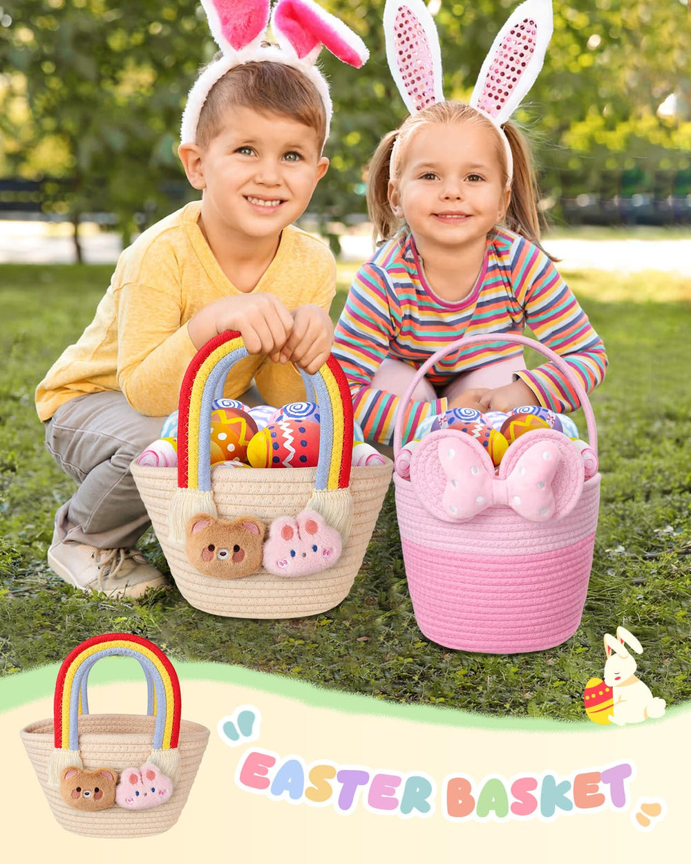 JMHACHY foldable design allows easy storage after Easter celebrations.