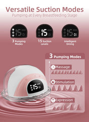 JMNGSHU hands-free pump in expression mode for efficient suction