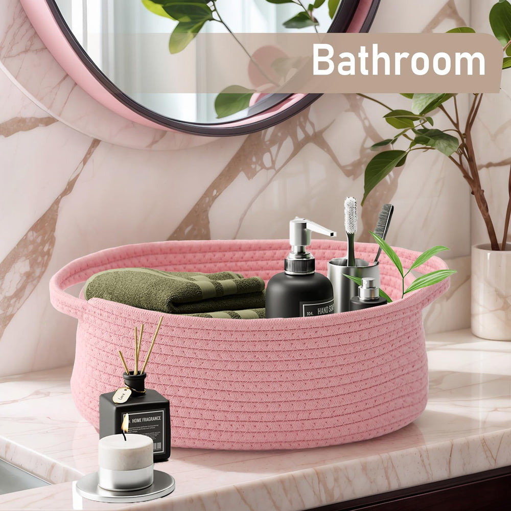 Two-pack JMvicyroam basket saves space while adding soft style.