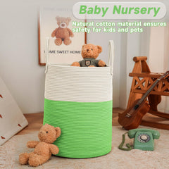 JMvicyroam cotton rope storage bin keeps toys organized in style