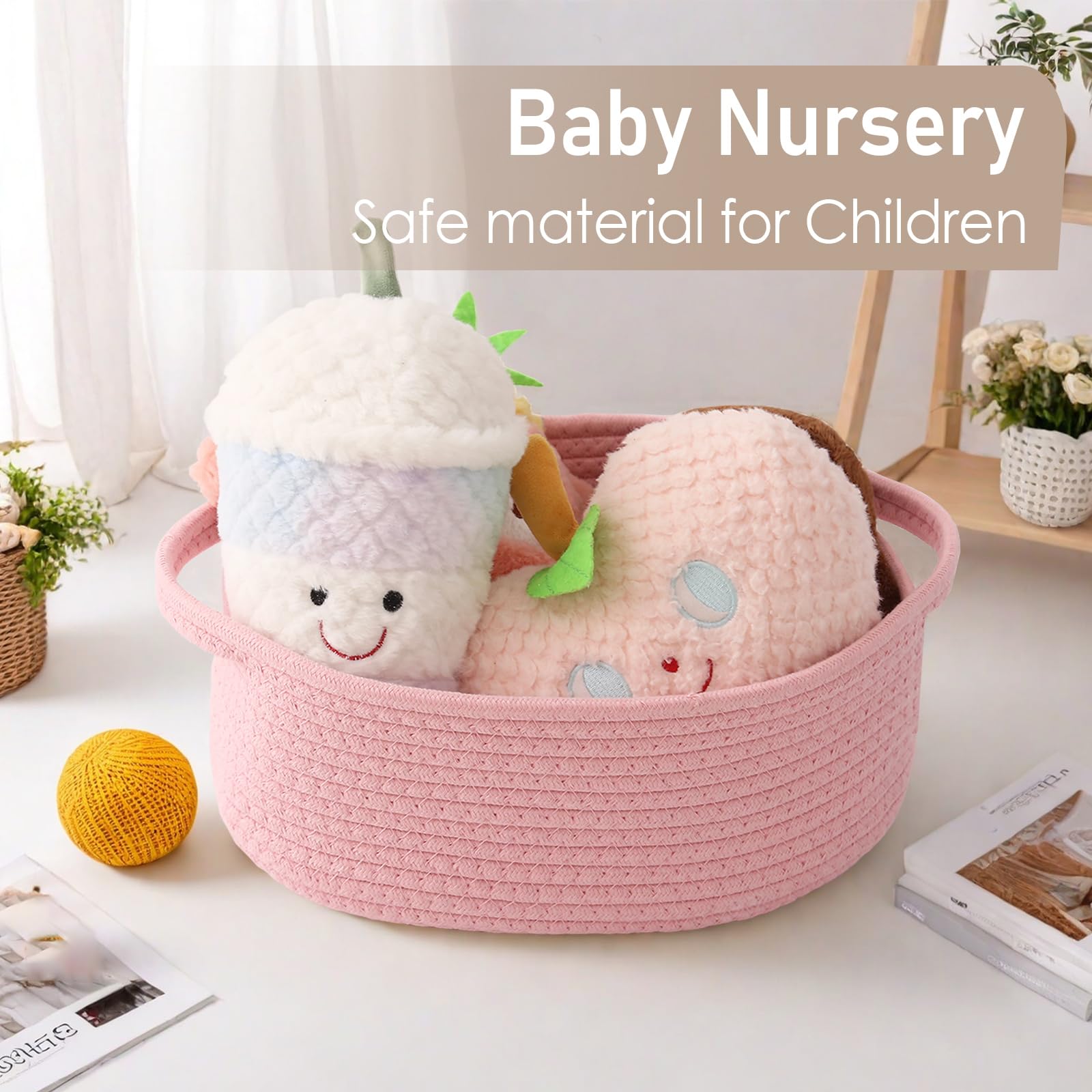 Decorative JMvicyroam basket adds rustic charm to any room.