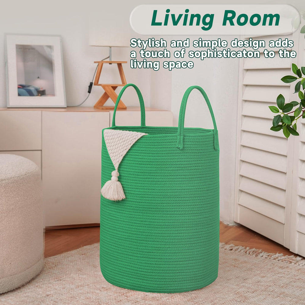 JMvicyroam decorative nursery hamper enhances living spaces while storing nursery essentials.