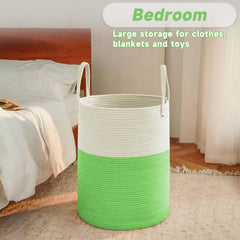 JMvicyroam decorative tall nursery hamper complements decor and organization