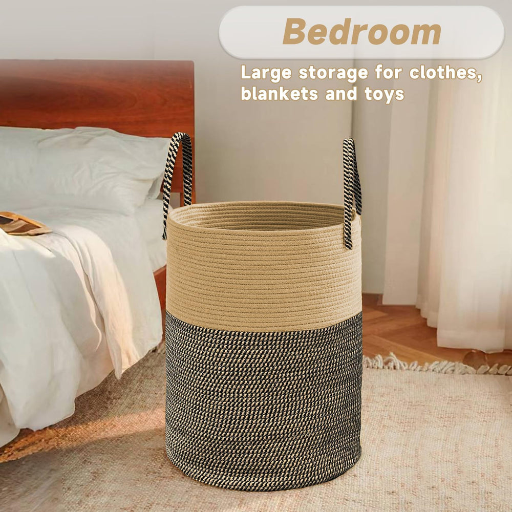 JMvicyroam foldable laundry basket for space-saving storage.