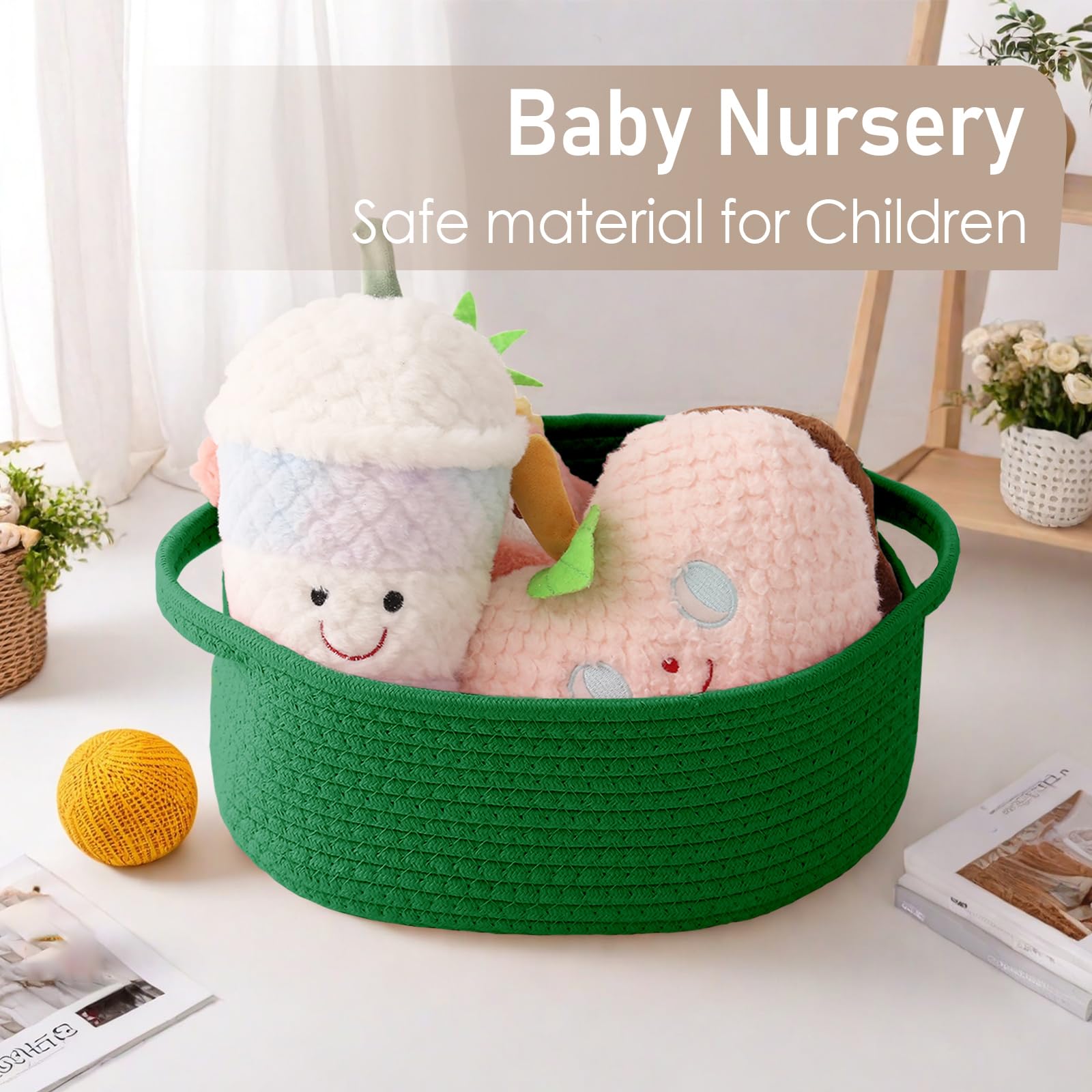 JMvicyroam handmade cotton rope basket safe for kids.