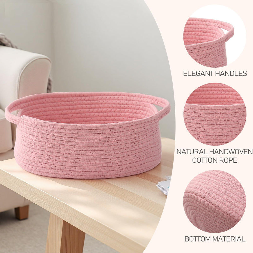 Gift-ready pink JMvicyroam basket for birthdays or small gifting presentations.