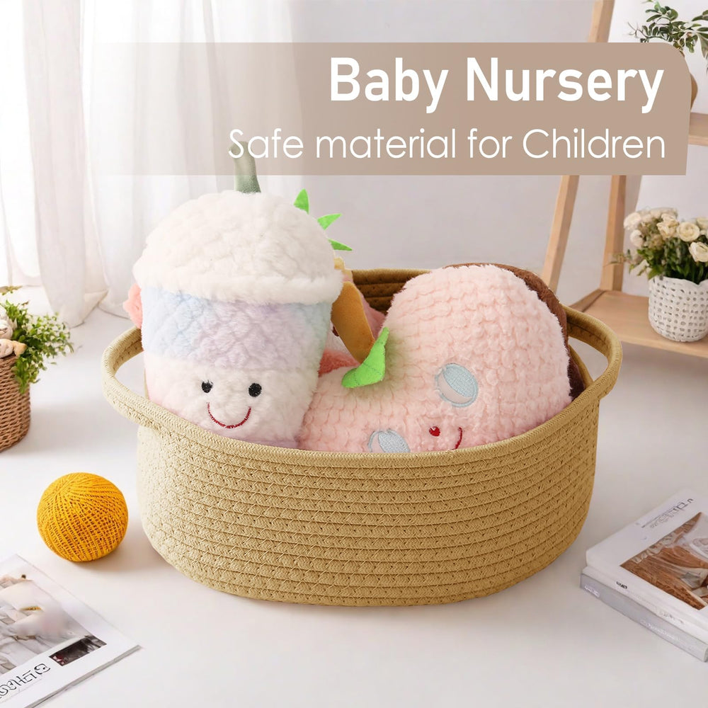 JMvicyroam handmade cotton rope basket with natural materials