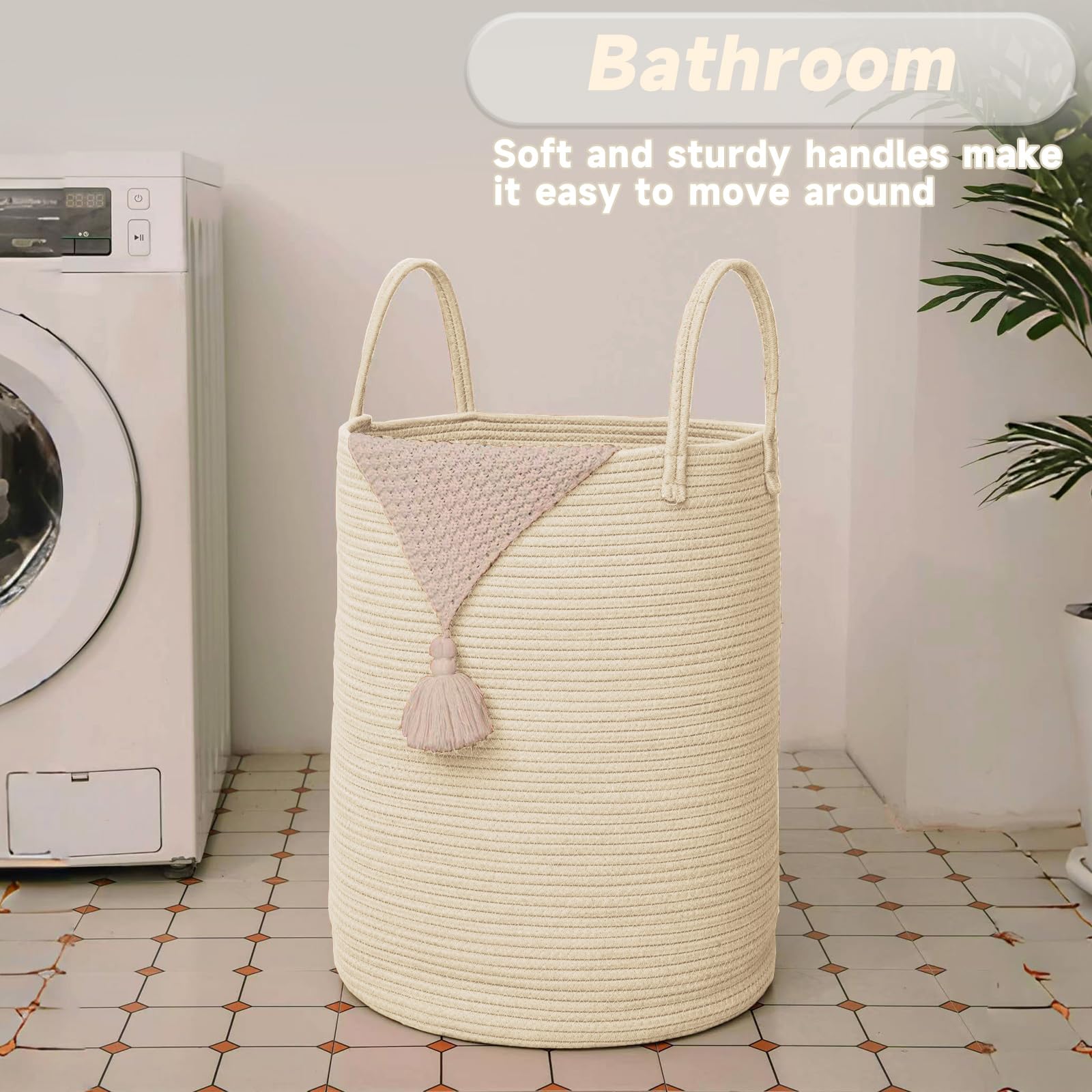 JMvicyroam handwoven nursery basket soft and durable for baby essentials