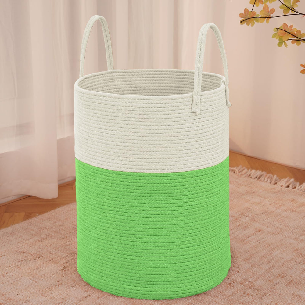 JMvicyroam large woven laundry basket with 100L capacity for blankets