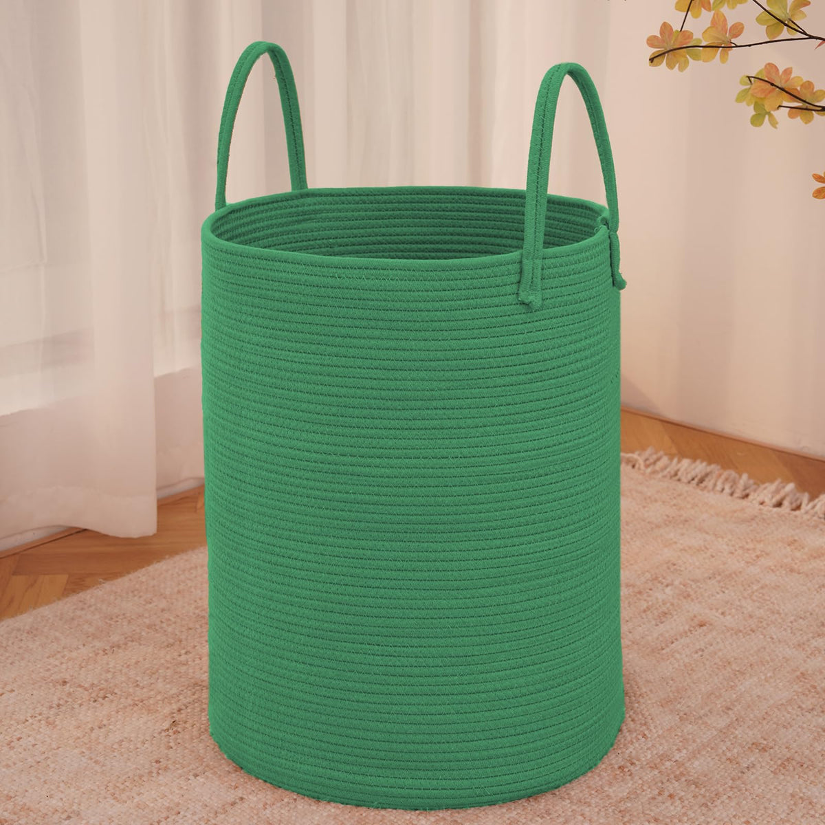 JMvicyroam laundry basket 60L for blankets and clothes, space-saving and stylish.