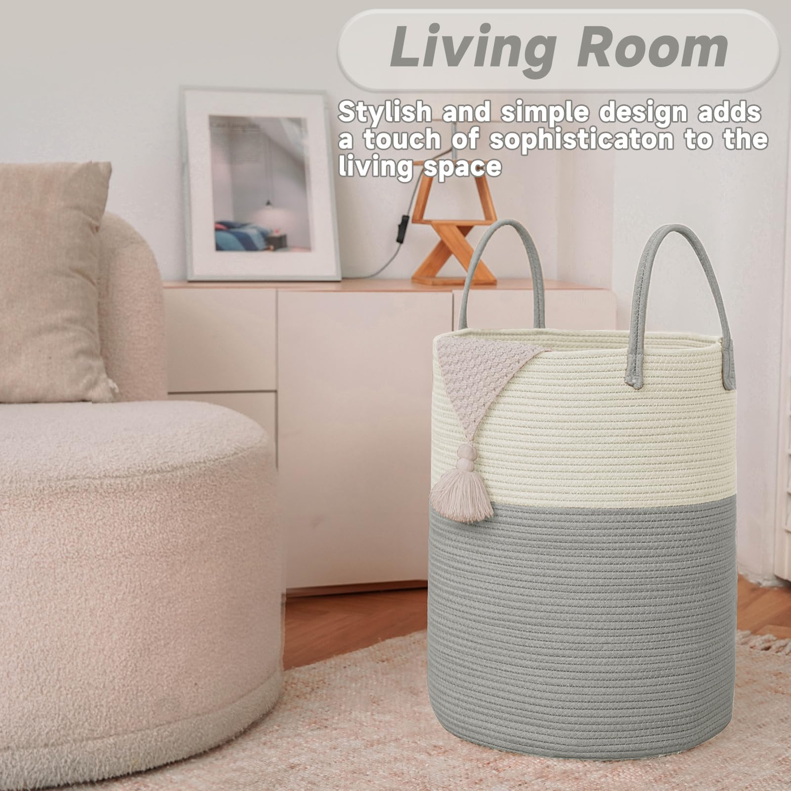 JMvicyroam laundry basket folded design saves space when not in use.