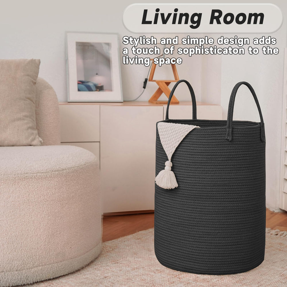 JMvicyroam nursery hamper decor combines practicality with soft, durable design.