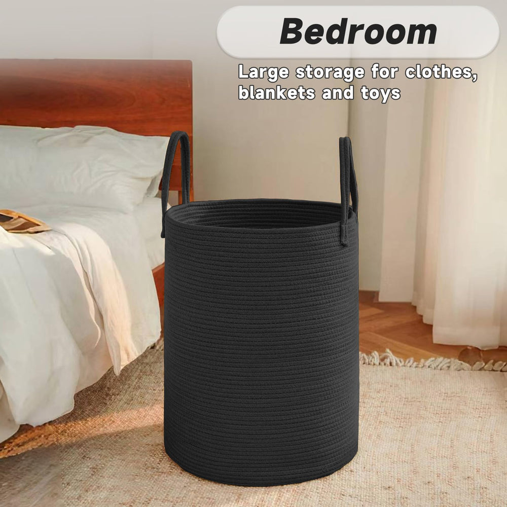 JMvicyroam tall nursery hamper in living room or nursery setting