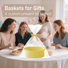 JMvicyroam yellow rustic basket adds cozy decor to any room