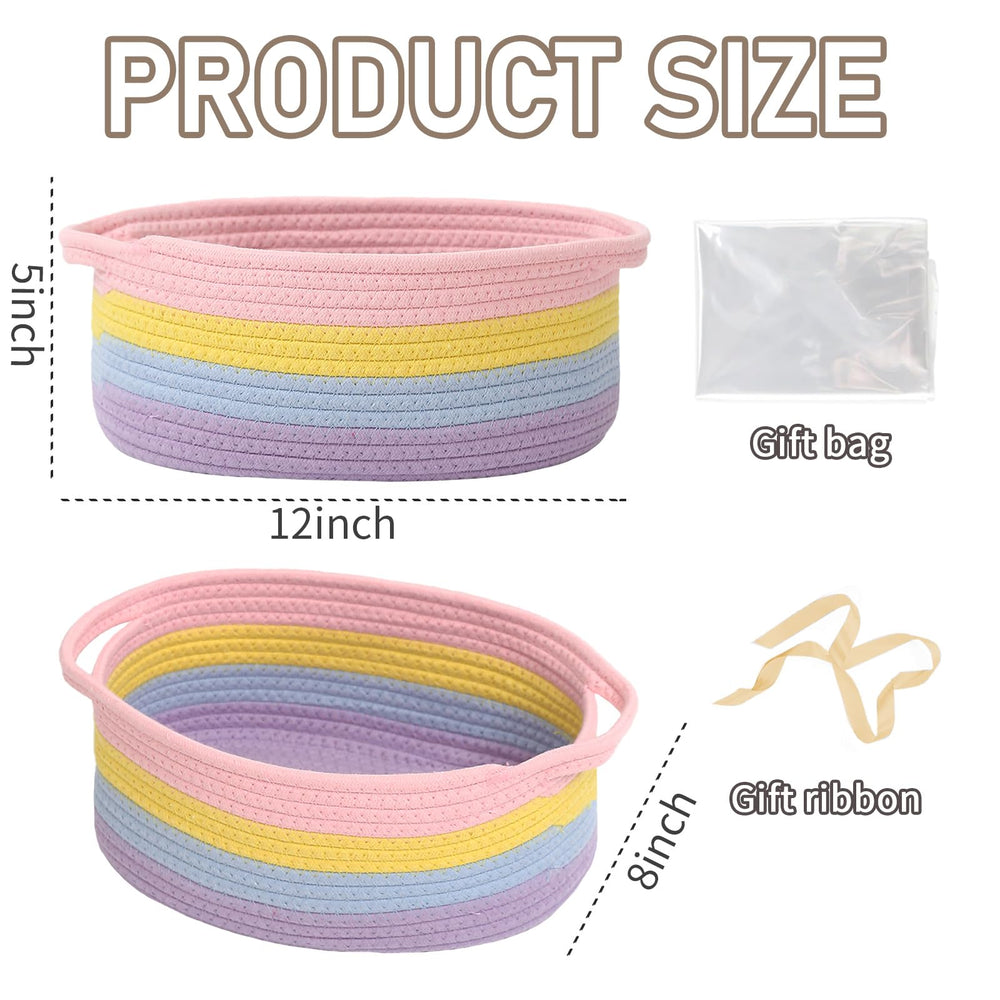 JMvicyroam small rope storage bin with handles, easy to move around.