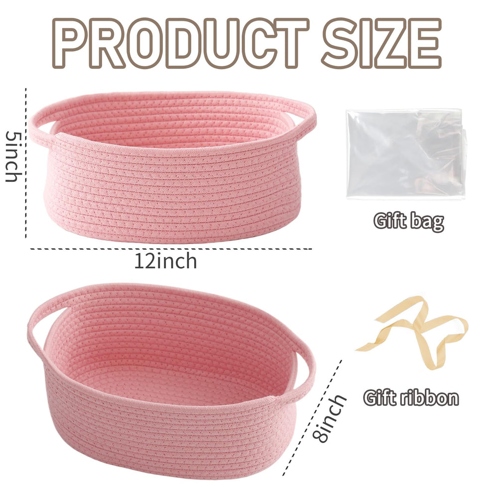 JMvicyroam pink shelf organizer basket keeps toiletries neatly at hand.