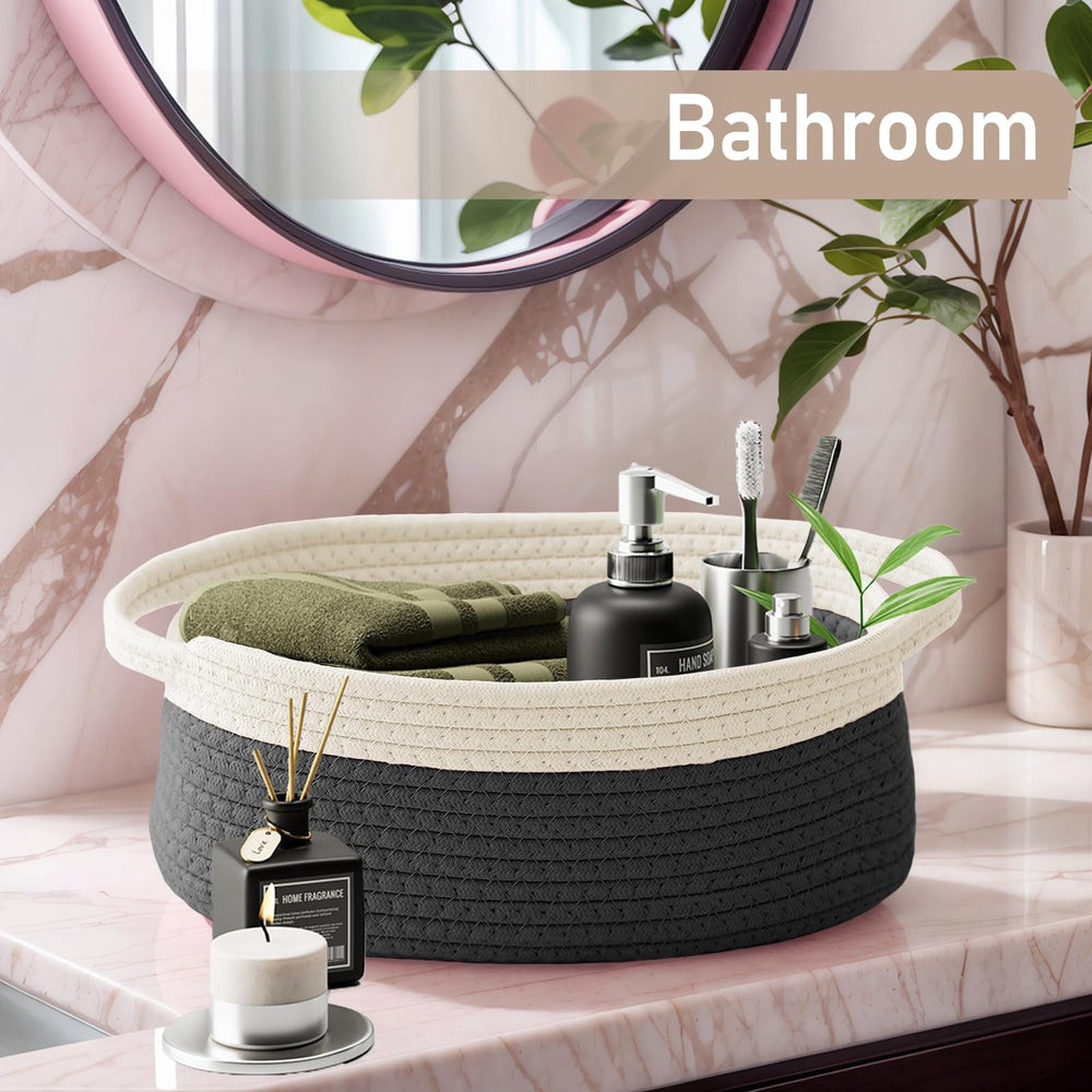 JMvicyroam shelf organizer basket is compact and versatile.