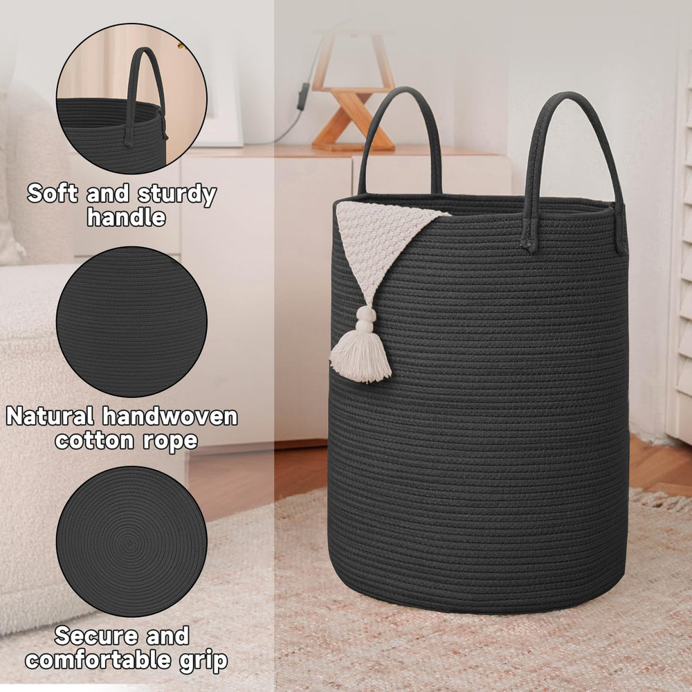 JMvicyroam soft-handled laundry hamper protecting hands during use