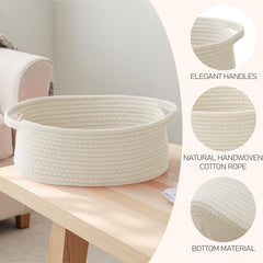JMvicyroam three-pack storage basket displayed on a shelf for compact organization