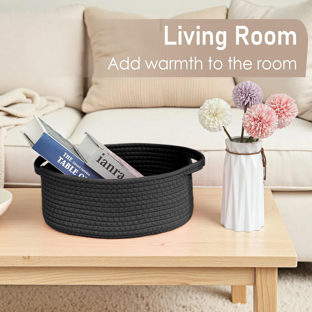 JMvicyroam cotton-rope material basket showing natural texture for safe home use