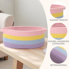 JMvicyroam woven basket rainbow pack for organized gifts and home decor