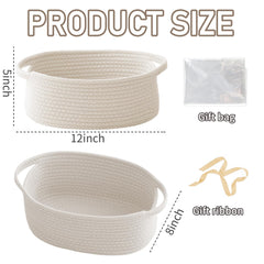 JMvicyroam woven basket with soft handles for comfortable carrying