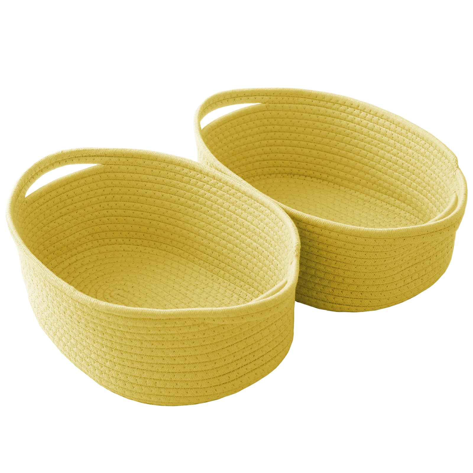 JMvicyroam woven basket with handles for versatile shelf storage