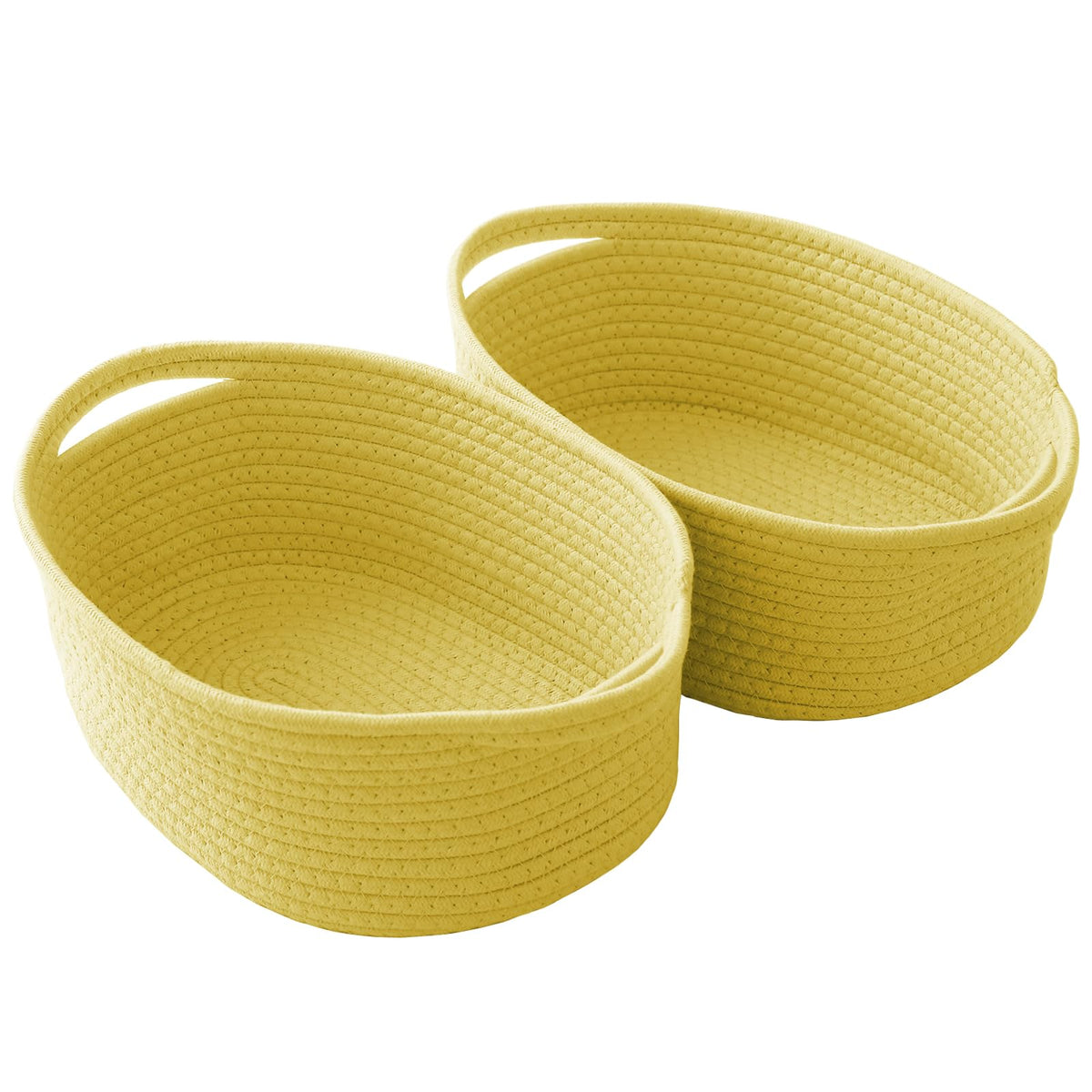 JMvicyroam woven basket with handles for versatile shelf storage