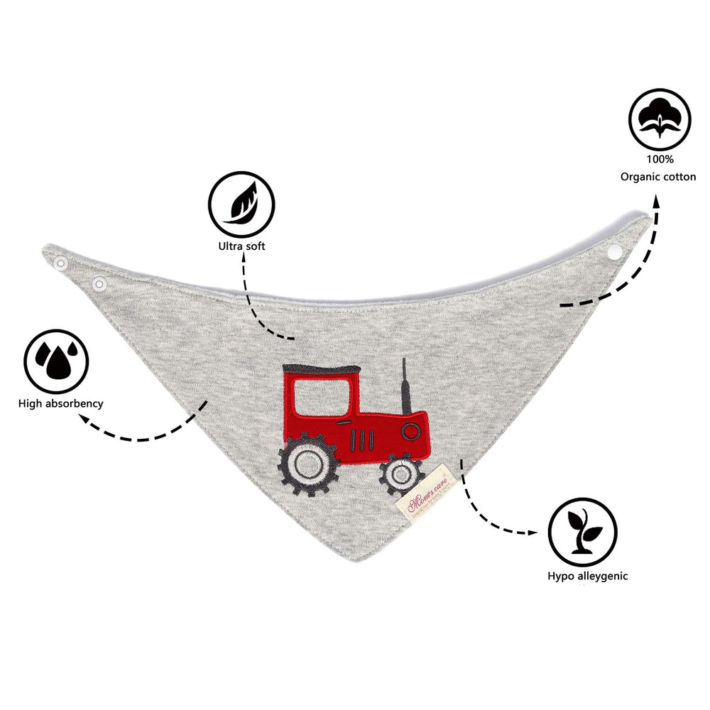 JN&LULU bibs with adjustable snaps prevent slipping during meals