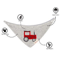 JN&LULU bibs with adjustable snaps prevent slipping during meals