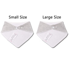Easy-care JN&LULU bandana bibs simplify washing and outfit changes