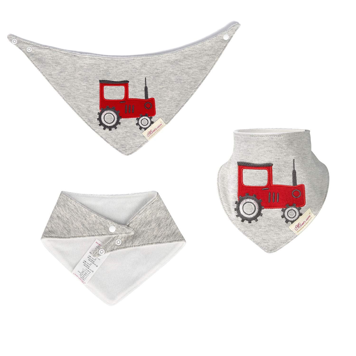 Soft cotton JN&LULU bibs provide gentle comfort for teething babies