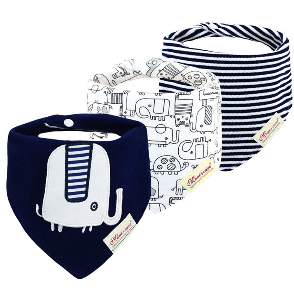 JN&LULU Bibelephant bandana bibs pack catches drool and keeps baby outfits clean.