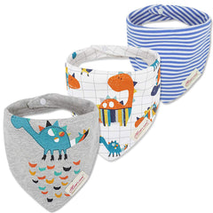 JN&LULU dinosaur bibs pack keeps drool contained and outfits neat for baby