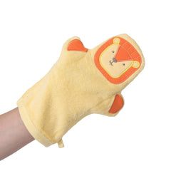 JN&LULU Soft Scrub Bath Loofah Lion: plush scrub for delicate baby skin and easy rinsing.