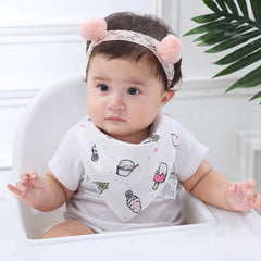 JN&LULU adjustable snaps bandana bibs stay in place during feeding and play