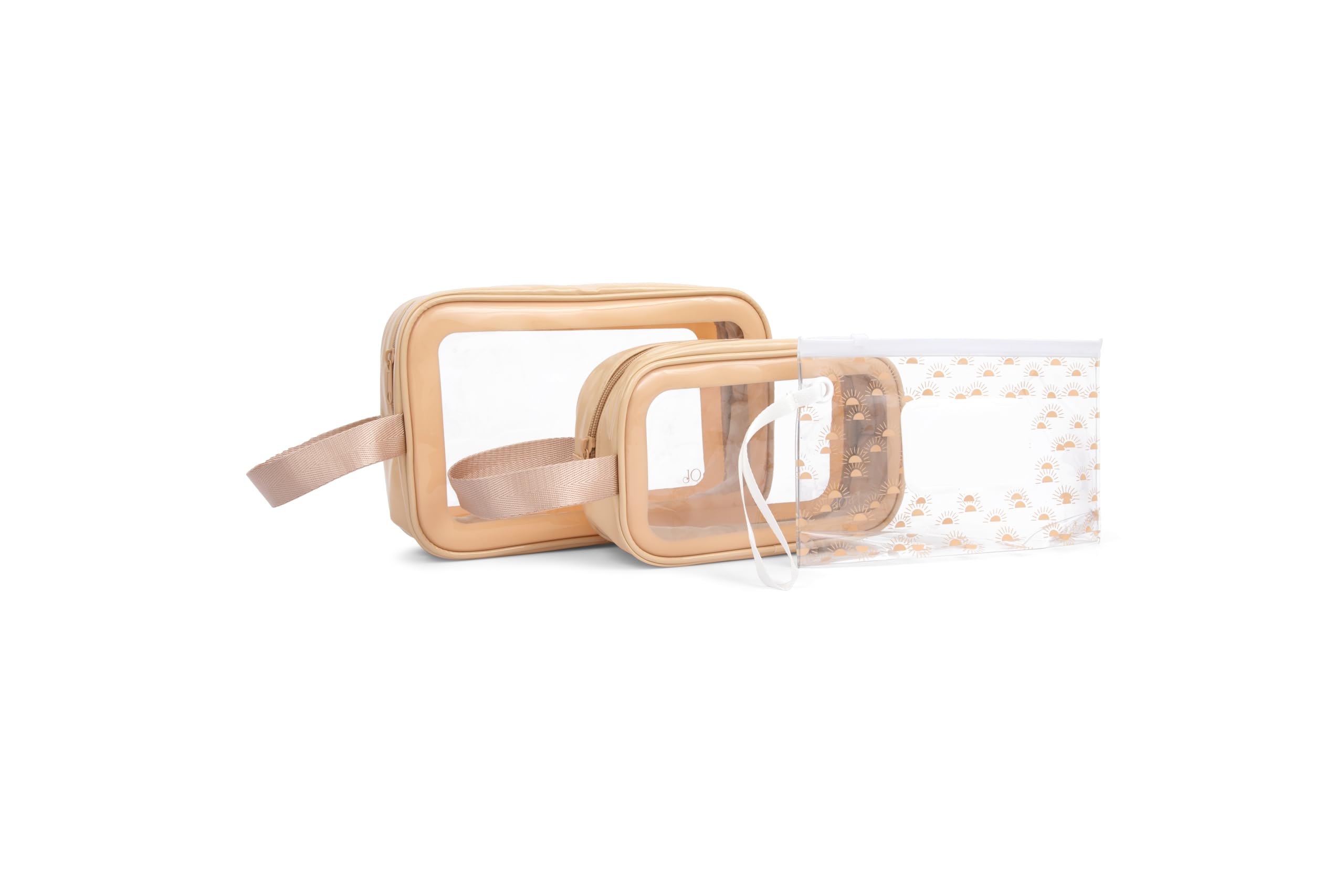 Jo & Go ergonomic handles pouch for easy retrieval while traveling.