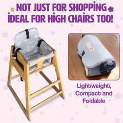 JoSeat high chair cover features adjustable fit for reliable security.