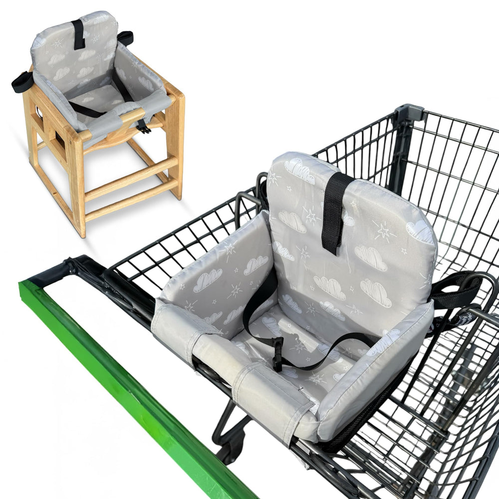 JoSeat shopping cart cover maintains hygiene with soft fabric for on the go use.