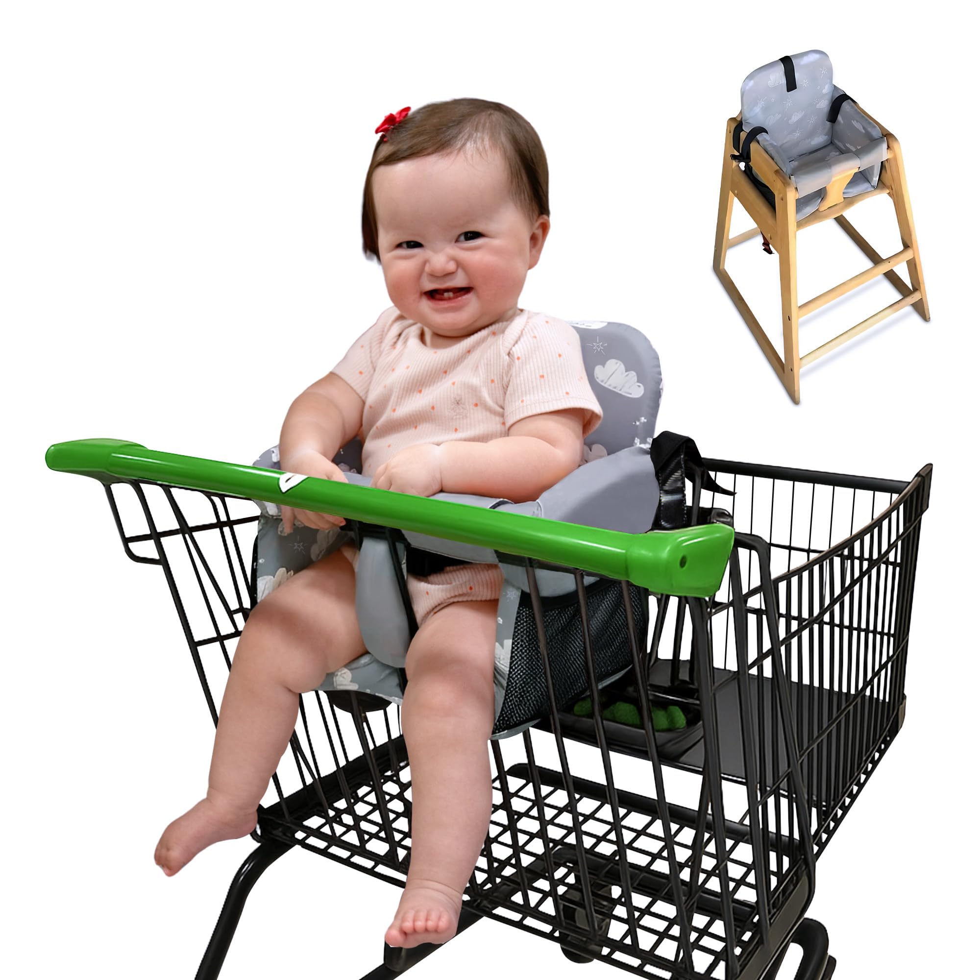 JoSeat versatile protection guards baby at parks and errands.