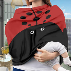 JOAIFO Beetle nursing cover doubles as a cozy scarf for discreet breastfeeding.