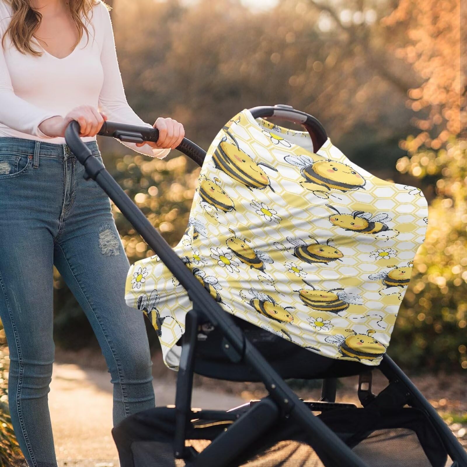 JOAIFO sun-shielding cover protects baby from bright light.