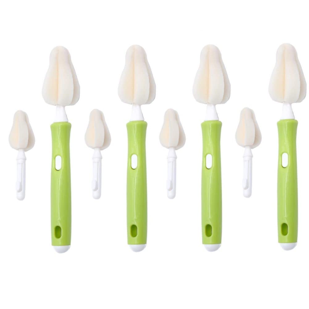 Joayuezo 8PCS milk bottle nipple brushes set for thorough bottle cleaning